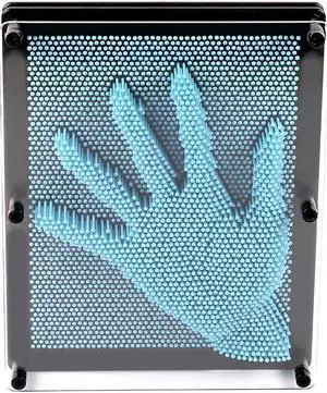 THY COLLECTIBLES 3D Pin Art Board - Classic Pin Art Toy Sculpture Pin Impression Mold 3-Dimensional 6" x 8" (Light Blue)