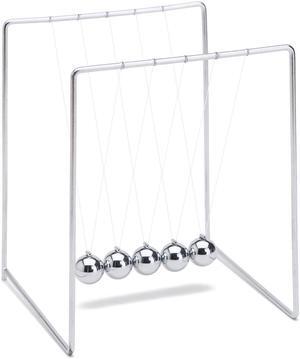 THY COLLECTIBLES Unique Stainless Steel Newtons Cradle Balance Balls 4.5 inch Desk Top Decoration Kinetic Motion Toy for Home and Office