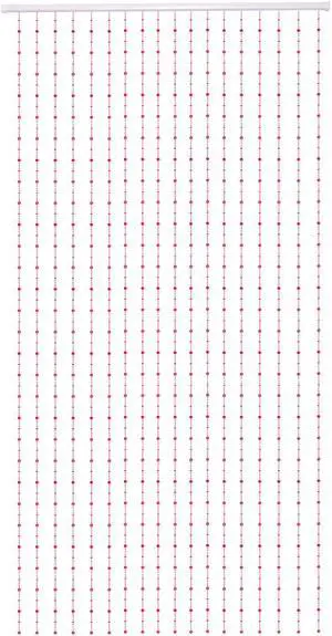 THY COLLECTIBLES Beautiful Home Decor Acrylic Beaded Curtain Door Screen Divider - Red Balls