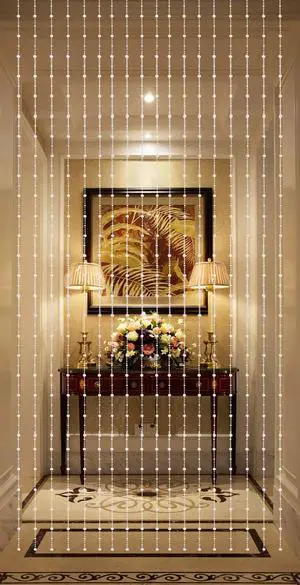 THY COLLECTIBLES Beautiful Home Decor Acrylic Beaded Curtain Door Screen Divider - Acrylic White Balls