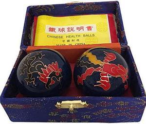 Baoding Balls Chinese Health Massage Exercise Stress Balls  Blue Dragon 2
