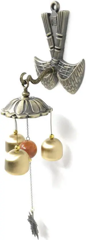 THY COLLECTIBLES Feng Shui Brass Door Chime Wind Chime windbell - Chinese Fu (Fortune) Design