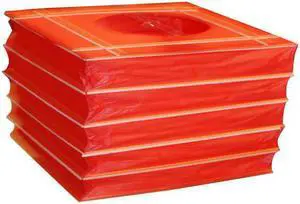 Japanese Style Rectangle Paper Lantern - RED