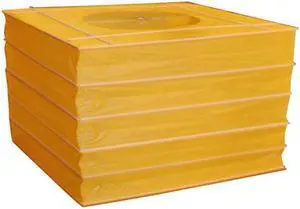 Japanese Style Rectangle Paper Lantern - YELLOW