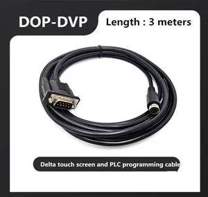 For Delta touch screen and PLC connection line DOP-DVP programming cable 3-meter