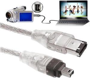 Cable 1394 6Pin to Firewire 400 IEEE 1394 4 Pin Male iLink Adapter Cord Cable for Camera Camcorder(150cm)