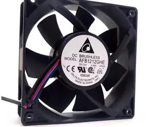 FOR AFB1212GHE12038 12cm 3.24A 12v 2wire PWM 40cm long line of fan for Delta 120*120*38mm Super large wind powered computer cooling fan