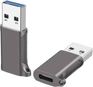 USB 3.2 Type C to USB-A Adapter Gen 2 Double Side 10Gbps USB C Female to USB Male Converter Support Data Transfer,C-Type Headerset Audio and Fast Charging USB-C Adapter - 1 Piece