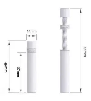 Graphics Card GPU Support Bracket, Adjustable Height GPU Sag Stand Bracket with Magnet and Non-Slip Sheet, GPU Holder for Prevent Universal VGA Graphics Card Sag - 49-80mm" -  white