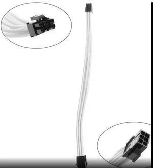 PSU cable extension kit, 30CM long, with comb, 18AWG for ATX power supply GPU CPU 6-pin power supply, 30CM/11.8 inches (6-pin)