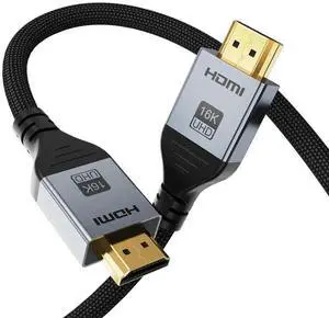 Tech Cabin (3m 10FT)16K HDMI 2.2 Cable , 96Gbps Ultra High Speed 16K@60Hz 8K@120Hz 4K@480Hz HDMI Cord, HDCP 2.3 & HDR10 HDMI Cables for PS5/Xbox Series X|S/Roku TV/Gaming PC/Monitor/Blu-ray/Projector Tech Cabin (3m 10FT)16K HDMI 2.2 Cable , 96Gbps Ultra High Speed 16K@60Hz 8K@120Hz 4K@480Hz HDMI Cord, HDCP 2.3 & HDR10 HDMI Cables for PS5/Xbox Series X|S/Roku TV/Gaming PC/Monitor/Blu-ray/Projector
