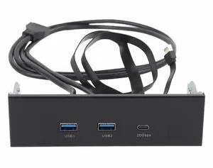5.25 Inch Front Panel USB Hub, 3Port USB Floppy Bay Expansion, 19Pin USB3.2 Gen2 Internal Hub with 2 USBA & 20Gbps USBC Port for PC Case 5.25 Inch Front Panel USB Hub, 3Port USB Floppy Bay Expansion, 19Pin USB3.2 Gen2 Internal Hub with 2 USBA & 20Gbps USBC Port for PC Case