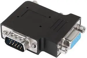 90 Degree Right Bend LShaped VGA Male to Female Adapter, DB15 Right Angle VGA Extender Connector for TV, Computer Monitor & Projector 90 Degree Right Bend LShaped VGA Male to Female Adapter, DB15 Right Angle VGA Extender Connector for TV, Computer Monitor & Projector