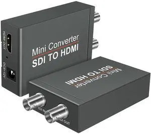 Mini SDI to HDMI Video Converter with Audio Embedder & SDI LoopOut, Supports SDSDI/HDSDI/3GSDI, Black with Power Supply Mini SDI to HDMI Video Converter with Audio Embedder & SDI LoopOut, Supports SDSDI/HDSDI/3GSDI, Black with Power Supply