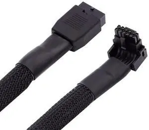 Male to Female UpAngled 90 Degree 12VHPWR Extension Cable, ATX3.0 PCIE 5.0 Modular Power Cable for RTX 3080 3090TI, 16Pin 12+4P GPU, 17cm Male to Female UpAngled 90 Degree 12VHPWR Extension Cable, ATX3.0 PCIE 5.0 Modular Power Cable for RTX 3080 3090TI, 16Pin 12+4P GPU, 17cm