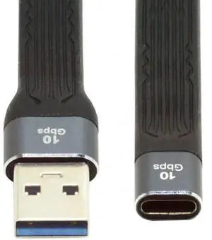 13cm Flat Slim FPC USB 3.0 TypeA Male to USB 3.1 TypeC Female Extension Cable, 10Gbps HighSpeed Data Cable for Laptop & Desktop 13cm Flat Slim FPC USB 3.0 TypeA Male to USB 3.1 TypeC Female Extension Cable, 10Gbps HighSpeed Data Cable for Laptop & Desktop