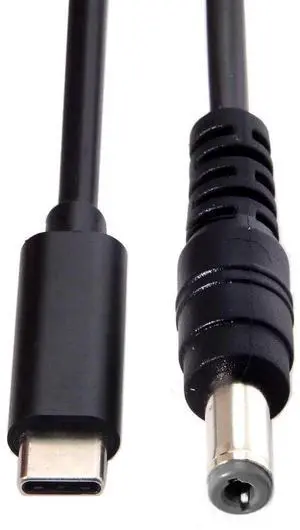 1.8M USBC Input to 5.5×2.1mm Rectangle DC Jack Power Cable Cord for Laptop & Notebook 1.8M USBC Input to 5.5×2.1mm Rectangle DC Jack Power Cable Cord for Laptop & Notebook