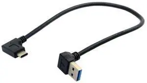 30cm 90 Degree Down Angled USB 3.0 to USBC Data Extension Cable for Tablet, Mobile Phone & Hard Disk Drive 30cm 90 Degree Down Angled USB 3.0 to USBC Data Extension Cable for Tablet, Mobile Phone & Hard Disk Drive