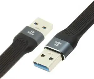 13cm 10Gbps USB 3.1 TypeA Male to USB 3.0 TypeA Male Flat Slim FPC Data Cable for Laptop & Desktop 13cm 10Gbps USB 3.1 TypeA Male to USB 3.0 TypeA Male Flat Slim FPC Data Cable for Laptop & Desktop