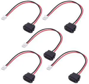5 Pack 2.0mm Pitch 2Pin to USBC Female DC 5V 3A Flush Mount Charging Socket Conversion Cable Adapter 5 Pack 2.0mm Pitch 2Pin to USBC Female DC 5V 3A Flush Mount Charging Socket Conversion Cable Adapter