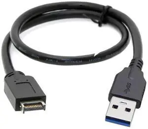 1.64FT/50cm USB 3.0 to USB 3.1 TypeE Front Panel Motherboard Header Extension Data Cable 1.64FT/50cm USB 3.0 to USB 3.1 TypeE Front Panel Motherboard Header Extension Data Cable