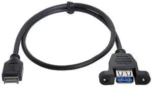 50cm Panel Mount CY USB 3.1 TypeE Front Panel Header Male to USB 3.0 TypeA Female Extension Cable 50cm Panel Mount CY USB 3.1 TypeE Front Panel Header Male to USB 3.0 TypeA Female Extension Cable
