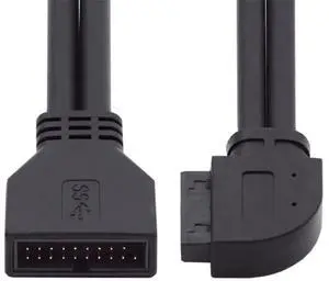 90 Degree Right Angled USB 3.0 20Pin/19Pin Male to Female Extension Cable, 5Gbps HighSpeed for Motherboard Mainboard 90 Degree Right Angled USB 3.0 20Pin/19Pin Male to Female Extension Cable, 5Gbps HighSpeed for Motherboard Mainboard