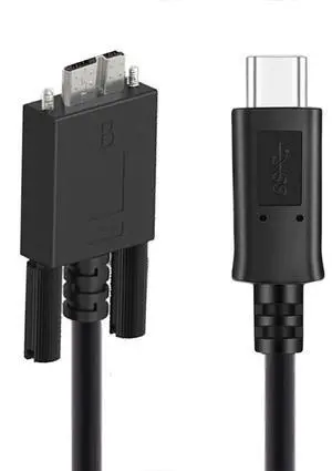 USBC to Micro USB 3.0 Data Cable with Screw Mount, 5Gbps HighSpeed for Industrial Camera & Hard Disk USBC to Micro USB 3.0 Data Cable with Screw Mount, 5Gbps HighSpeed for Industrial Camera & Hard Disk