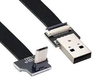 100CM UpAngled Flat Slim FPC USB 2.0 TypeA Male to Micro USB 5Pin Male Data Cable for FPV Drones, Hard Drives & Smartphones 100CM UpAngled Flat Slim FPC USB 2.0 TypeA Male to Micro USB 5Pin Male Data Cable for FPV Drones, Hard Drives & Smartphones