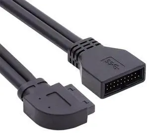 Left Angled 90 Degree USB 3.0 19/20Pin Male to Female Extension Cable, 5Gbps for Motherboard Mainboard Left Angled 90 Degree USB 3.0 19/20Pin Male to Female Extension Cable, 5Gbps for Motherboard Mainboard