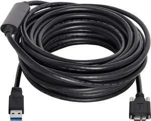 8.0M Micro USB 3.0 Cable, USB 3.0 TypeA Male to MicroB Male Cord with Repeater Chipset & Panel Mount Screws 8.0M Micro USB 3.0 Cable, USB 3.0 TypeA Male to MicroB Male Cord with Repeater Chipset & Panel Mount Screws