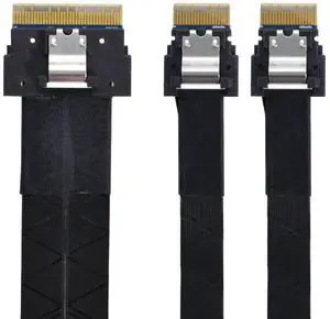 40cm PCIE Ultraport SAS Slim 4.0 Cable, SFF8654 8i 74Pin to Dual SFF8654 4i 38Pin PCIExpress Breakout Cable 40cm PCIE Ultraport SAS Slim 4.0 Cable, SFF8654 8i 74Pin to Dual SFF8654 4i 38Pin PCIExpress Breakout Cable