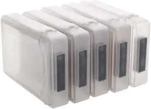 5Pack 3.5" IDE SATA HDD Plastic Storage Case, Hard Drive Disk Protective Enclosure Cover 5Pack 3.5" IDE SATA HDD Plastic Storage Case, Hard Drive Disk Protective Enclosure Cover