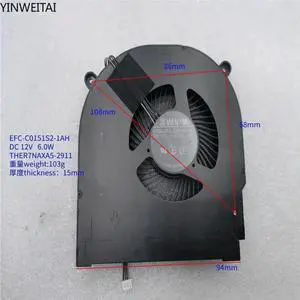 EFCC0151S21AH THER7NAXA52911 Cooling Fan, DC 12V Replacement Fan for Intel NUC12 NUC12SNK Series EFCC0151S21AH THER7NAXA52911 Cooling Fan, DC 12V Replacement Fan for Intel NUC12 NUC12SNK Series