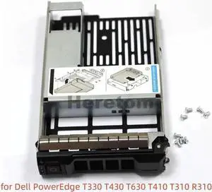 2.5" to 3.5" HDD Adapter with 3.5" Drive Tray Caddy for Dell PowerEdge T330 T430 T630 T410 T310 R310 Servers 2.5" to 3.5" HDD Adapter with 3.5" Drive Tray Caddy for Dell PowerEdge T330 T430 T630 T410 T310 R310 Servers