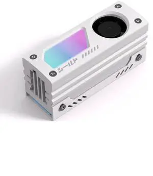 1Pack White ARGB M.2 2280 SSD Heatsink with Builtin 20mm PWM Fan, Premium Aluminum 5V 3Pin ARGB Sync HighPerformance SSD Cooler 1Pack White ARGB M.2 2280 SSD Heatsink with Builtin 20mm PWM Fan, Premium Aluminum 5V 3Pin ARGB Sync HighPerformance SSD Cooler