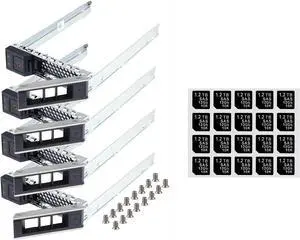 4Pack 3.5" Hard Drive Tray Caddy DXD9H / 0DXD9H with 20PCS Capacity Sticker Labels 4Pack 3.5" Hard Drive Tray Caddy DXD9H / 0DXD9H with 20PCS Capacity Sticker Labels