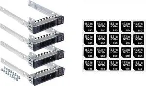 4Pack 2.5" Hard Drive Tray Caddy DXD9H / 0DXD9H with 20PCS Capacity Sticker Labels 4Pack 2.5" Hard Drive Tray Caddy DXD9H / 0DXD9H with 20PCS Capacity Sticker Labels