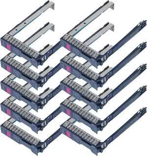 10Pack 2.5" NVMe SSD Hard Drive Tray Caddy 727695001, Bracket Compatible with HP ProLiant DL325 DL360 DL380 DL385 DL560 DL580 ML350 Gen10 Servers 10Pack 2.5" NVMe SSD Hard Drive Tray Caddy 727695001, Bracket Compatible with HP ProLiant DL325 DL360 DL380 DL385 DL560 DL580 ML350 Gen10 Servers