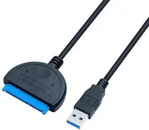 DTech SATA to USB 3.0 Adapter Cable for 2.5" SSD/HDD, 5Gbps SuperSpeed, Backward Compatible with USB 2.0/1.1 & Older SATA Connectors DTech SATA to USB 3.0 Adapter Cable for 2.5" SSD/HDD, 5Gbps SuperSpeed, Backward Compatible with USB 2.0/1.1 & Older SATA Connectors