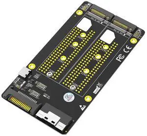 Dual M.2 NVMe to Slimline SFF-8654 8X Adapter, PCIe Converter (PCIe Bifurcation Required) Dual M.2 NVMe to Slimline SFF-8654 8X Adapter, PCIe Converter (PCIe Bifurcation Required)