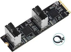 M.2 B+M Key PCIe 3.0 to 8-Port SATA 3.0 Expansion Card, Dual Mini-SAS Ports with RAID Support M.2 B+M Key PCIe 3.0 to 8-Port SATA 3.0 Expansion Card, Dual Mini-SAS Ports with RAID Support