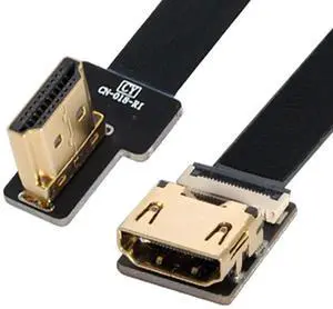 20CM 90° Left Angled FPC Flat HDMI Male to Female Extension Cable for Camera, HDTV & Multicopter Aerial Photography 20CM 90° Left Angled FPC Flat HDMI Male to Female Extension Cable for Camera, HDTV & Multicopter Aerial Photography