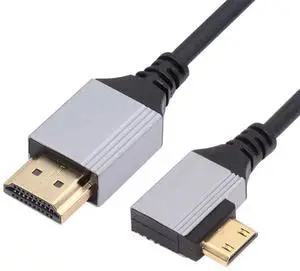 50cm 90° Right Angled Ultra Thin Mini HDMI 2.1 Cable, Type-A to Type-C, 8K 4K Flexible Slim Cord for Camera & HDTV 50cm 90° Right Angled Ultra Thin Mini HDMI 2.1 Cable, Type-A to Type-C, 8K 4K Flexible Slim Cord for Camera & HDTV
