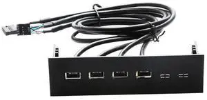 5.25 Inch PC Front Panel with 4×USB2.0 Ports, 60cm Extension Cable for Desktop Optical Drive Bay Installation 5.25 Inch PC Front Panel with 4×USB2.0 Ports, 60cm Extension Cable for Desktop Optical Drive Bay Installation