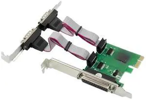 PCIe Serial Parallel Combo Card, ASIX AX99100 Chip 2×DB9 RS232 + DB25 LPT Port Expansion Adapter PCIe Serial Parallel Combo Card, ASIX AX99100 Chip 2×DB9 RS232 + DB25 LPT Port Expansion Adapter