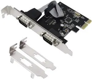 2-Port Industrial RS232 PCIe Serial Card, PCI-E x1 DB9 COM Port Expansion Adapter Compatible with PCIe x4/x8/x16 2-Port Industrial RS232 PCIe Serial Card, PCI-E x1 DB9 COM Port Expansion Adapter Compatible with PCIe x4/x8/x16