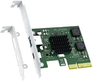 U3142AC PCIe X4 USB 3.1 Gen2 Expansion Card|10Gbps Type-A+Type-C with ASM3142 Chip, Full & Low Profile Brackets U3142AC PCIe X4 USB 3.1 Gen2 Expansion Card|10Gbps Type-A+Type-C with ASM3142 Chip, Full & Low Profile Brackets