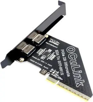 PCIe 4.0 x8 Detachable to Dual OCuLink SFF-8612 SFF-8611 Adapter, VROC RAID0 for U.2 SSD eGPU External Graphics Dock PCIe 4.0 x8 Detachable to Dual OCuLink SFF-8612 SFF-8611 Adapter, VROC RAID0 for U.2 SSD eGPU External Graphics Dock