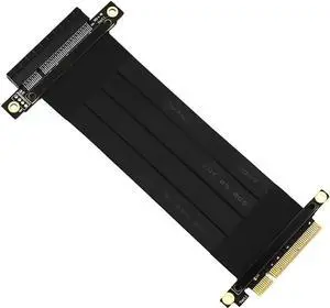 20cm PCIe 3.0 x8 to x4 180-Degree Riser Extension Cable for 1U & 2U Server Chassis 20cm PCIe 3.0 x8 to x4 180-Degree Riser Extension Cable for 1U & 2U Server Chassis